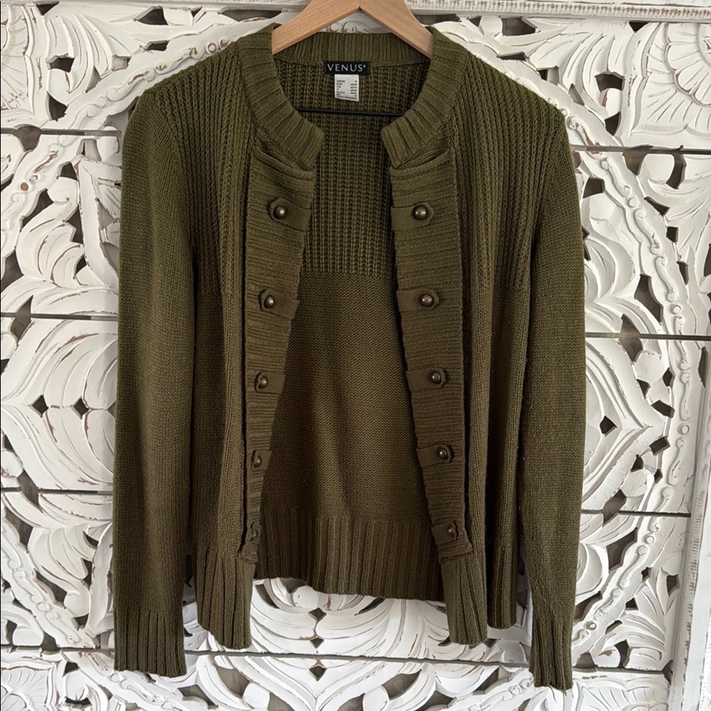 VENUS Olive Green Women's Sweater
